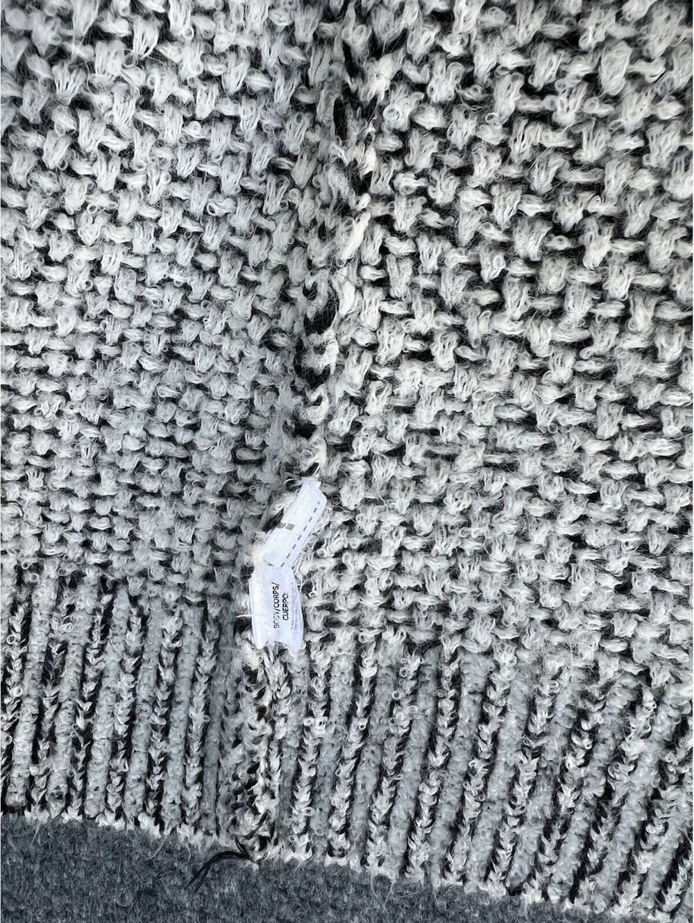 Lou & Grey Size Medium Contrast Cardigan Sweater Acrylic Wool Blend.
